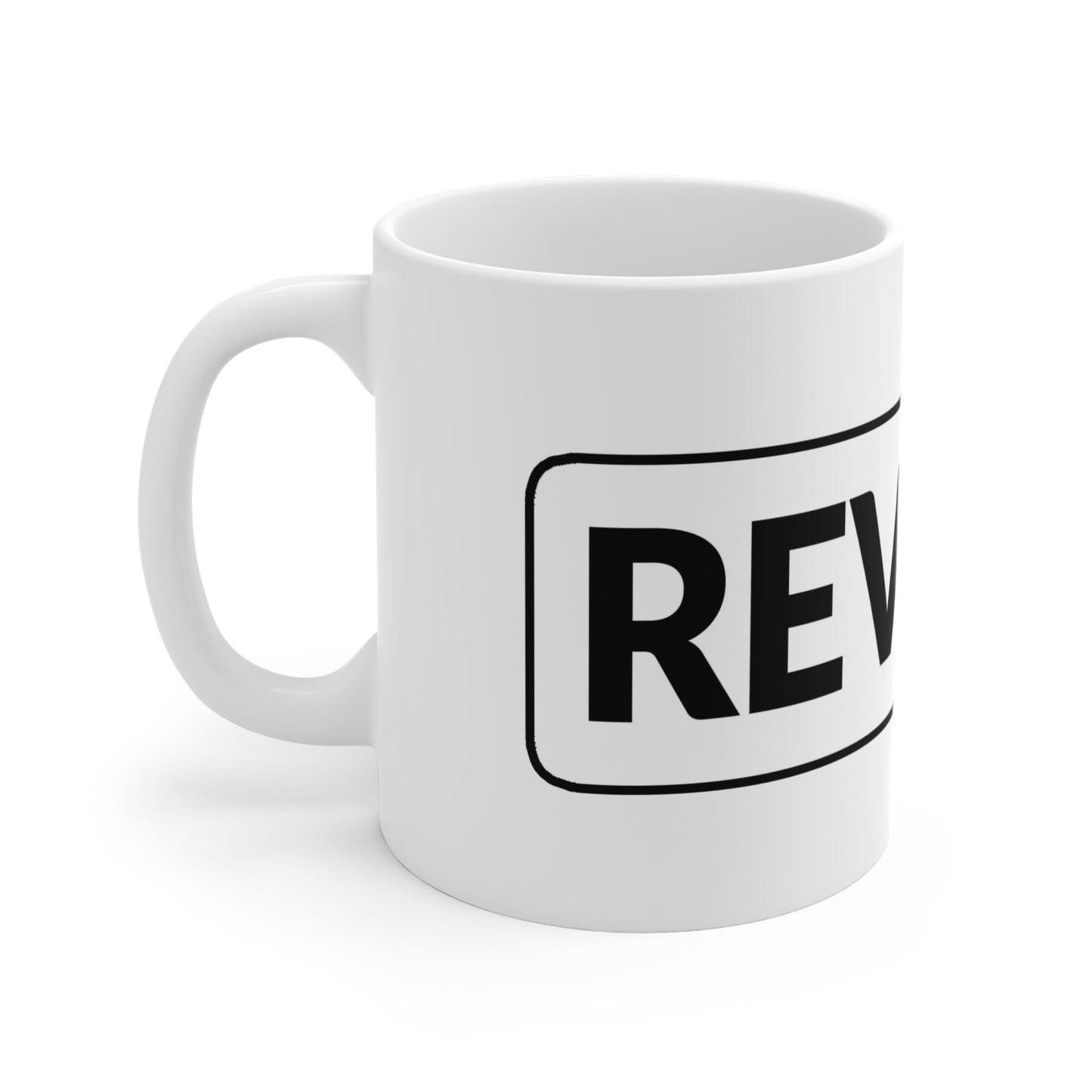 Revival Mug — Black and White Logo Coffee Cup (11 oz)